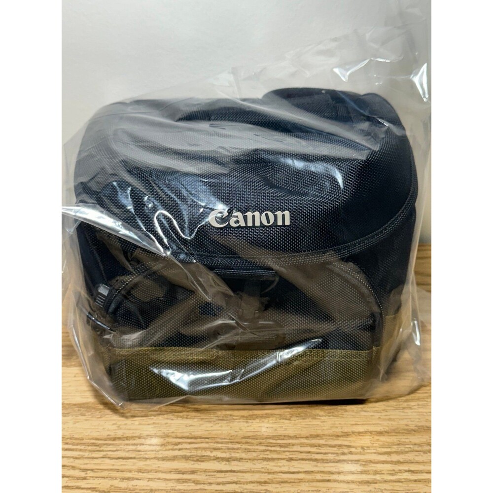 NEW Canon Camera Gadget Bag 100 EG Shoulder‎ Strap & Handle Olive Green & Black
